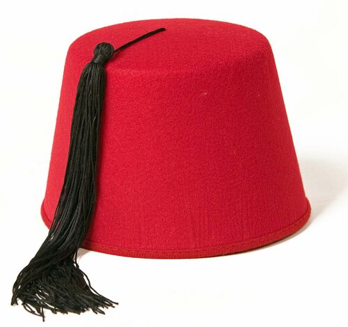 Orientalischer Fez Hut Fes KW 58 cm Mtze rot Kostm-Zubehr