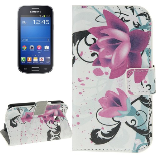 Handyhlle Tasche fr Handy Samsung Galaxy Trend Lite Blume Lila / Violett