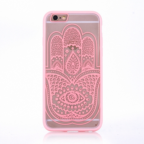 Handy Hlle Mandala fr Apple iPhone 6s Plus Design Case Schutzhlle Motiv Hand Fatima Cover Tasche Bumper Rosa