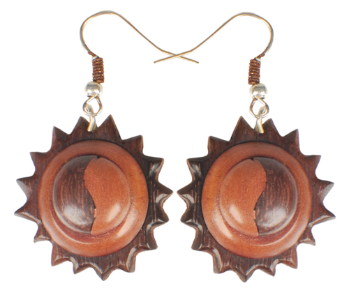 Ohrringe aus Sabo-Wood