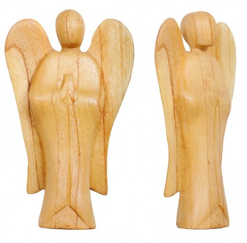 Engel handgeschnitzt aus Hibiskus-Wood, Holz-Engel