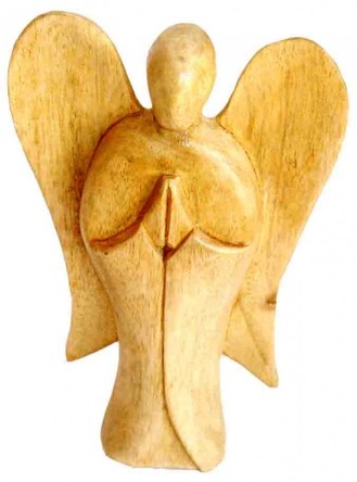 Engel handgeschnitzt aus Krokodil-Wood, Holz-Engel