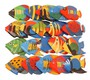 Deko-Fische aus Holz, kleine Streufische, 20 Stck 