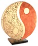 Deko-Leuchte YING YANG, rund, Natur-Material, 30 cm Durchmesser, Stimmungsleuchte