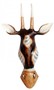 Maske Antilope 50 cm - mit Hrner 70 cm, Holz-Maske aus Bali, Wandmaske 