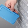 Sparset: 15-tlg. Sichtboxen-Set ProfiPlus Compact, rot/blau, 2 x Wandhalterung