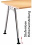 Schreibtisch Scool Nussbaum B/T: 1800x800mm, hhenverstellbar 