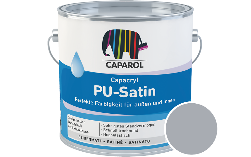 Caparol Capacryl PU-Satin 350ml Acryl-Lack / Getnt im Farbton Lazur 15