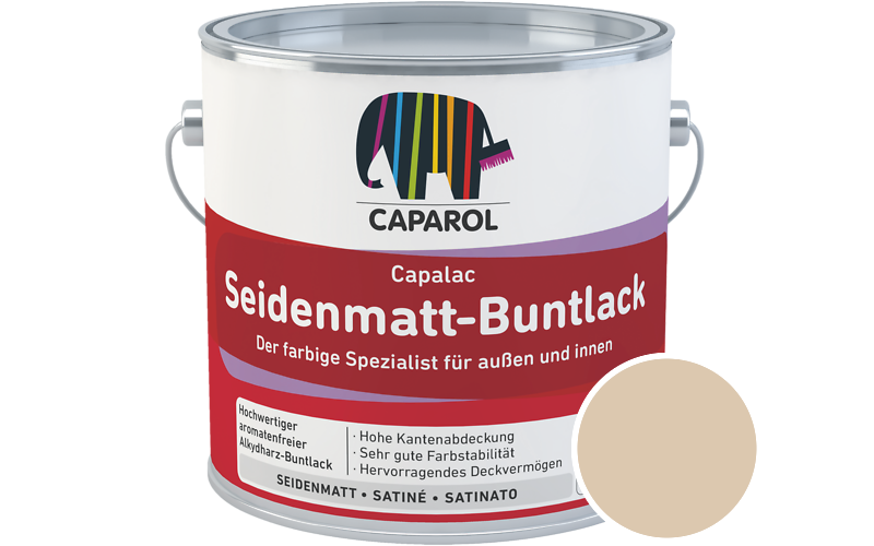Caparol Capalac Seidenmatt-Buntlack 375ml Lack / Getnt im Farbton Caramel 70