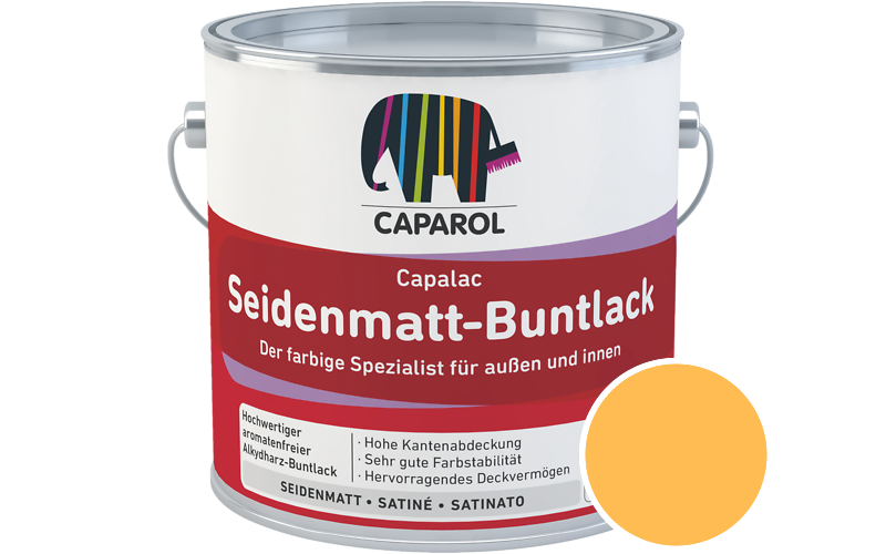 Caparol Capalac Seidenmatt-Buntlack 750ml Lack / Getnt im Farbton Marill 130