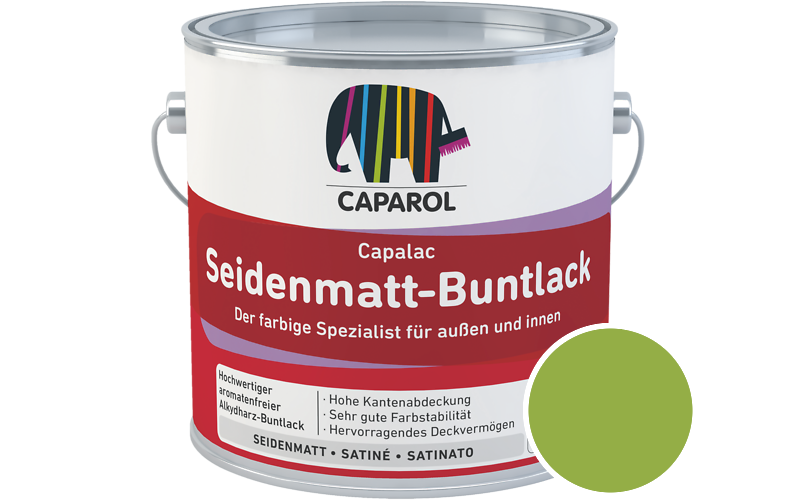 Caparol Capalac Seidenmatt-Buntlack 750ml Lack / Getnt im Farbton Pinie 100