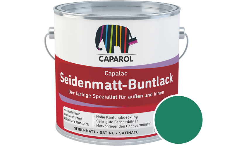 Caparol Capalac Seidenmatt-Buntlack 375ml Lack / Getnt im Farbton Verdo 30