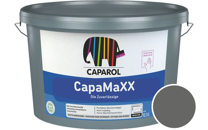 Caparol CapaMaXX 2,5L Innenfarbe / Getnt im Farbton Graphit-grau