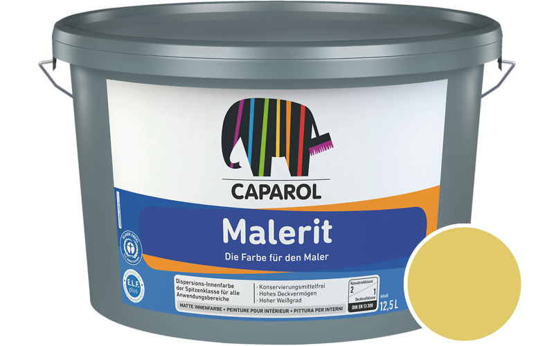 Caparol Malerit 2,5L Innenfarbe / Getnt im Farbton Citrus 75