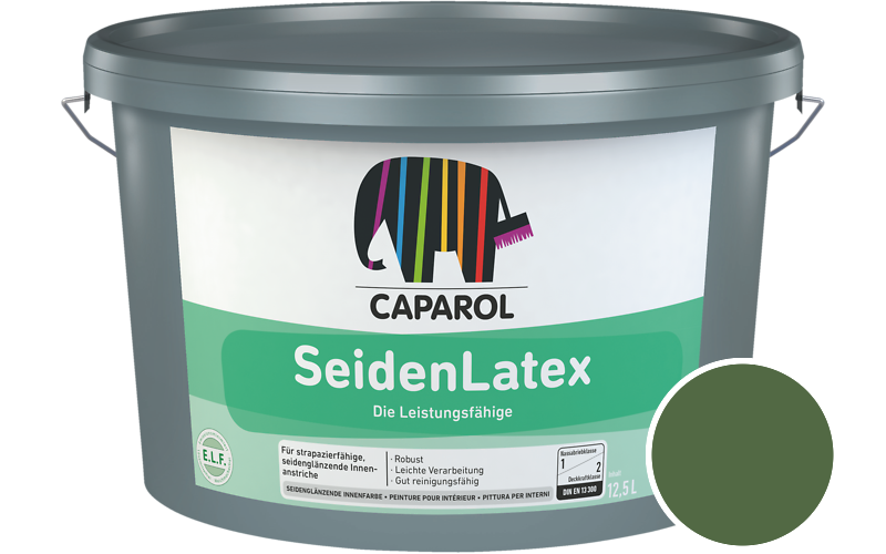 Caparol SeidenLatex 12,5L Latexfarbe / Getönt im Farbton Grün Asi/syf