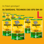 Paket L: BARDAHL TECHNOS C60 XFS Motor Oil 5W-30 AV504 (VW 504.00-507.00) - 8x1 Dose