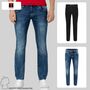 Stretch Denim Jeans Hose Stone Wash Slim Freizeithose