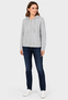 Modische Strickjacke Kapuze Langarm Rei�verschluss
