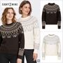 Strickpullover mit Rundhalsausschnitt und Norwegermuster