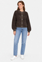 Sublevel Elegante Strickjacke Knopfleiste Rundhalsausschnitt
