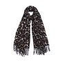 Gestrickter Winterschal Leicht Tiermuster Fransen W�rmend