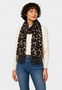 Gestrickter Winterschal Leicht Tiermuster Fransen W�rmend