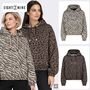 Kapuzenpullover Animalprint Langarm Elastischer Bund
