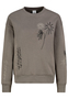 Stylischer Pullover Rundhals Blumenstickerei Langarm