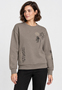 Stylischer Pullover Rundhals Blumenstickerei Langarm