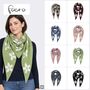 Dreieckstuch Bl�tenmuster Weiche Strickoptik Spitze Enden