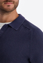 Eleganter Strickpullover Langarm Unifarben Polokragen
