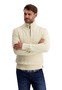 Klassischer Strickpullover Stehkragen Rei�verschluss