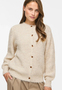 VILA Modische Strickjacke Rundhals Knopfleiste Ballon�rmel