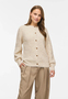 VILA Modische Strickjacke Rundhals Knopfleiste Ballon�rmel