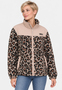 Teddyjacke Alloverprint Stehkragen Seitliche Leistentaschen