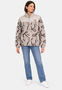 Sublevel Teddyjacke Alloverprint Stehkragen Seitliche