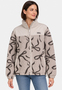Sublevel Teddyjacke Alloverprint Stehkragen Seitliche