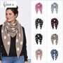 Dreieckstuch Gro�e Kontrastpunkte Feinstrick Spitze Enden