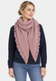 Dreieckstuch Offene Strickstruktur Umlaufender Fransenrand