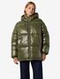 Pufferjacke Stehkragen Langarm Kapuze Rei�verschluss
