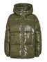 Pufferjacke Stehkragen Langarm Kapuze Rei�verschluss