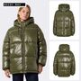 Pufferjacke Stehkragen Langarm Kapuze Rei�verschluss