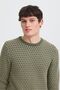 Modischer Strickpullover Langarm Gepunktet Rippb�ndchen
