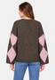 Kuschliger Strickpullover Rautenmuster Relaxed Fit