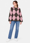 Kuschliger Strickpullover Rautenmuster Relaxed Fit
