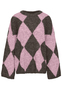 Kuschliger Strickpullover Rautenmuster Relaxed Fit