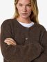 Elegante Strickjacke Rundhalsausschnitt Knopfleiste 