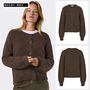 Elegante Strickjacke Rundhalsausschnitt Knopfleiste 