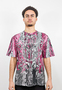 Kurzarm T-Shirt Rundhalsausschnitt Ornamentprint Modisch