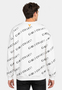 Bequemes Sweatshirt Alloverlogoprint Rippb�ndchen Rundhals